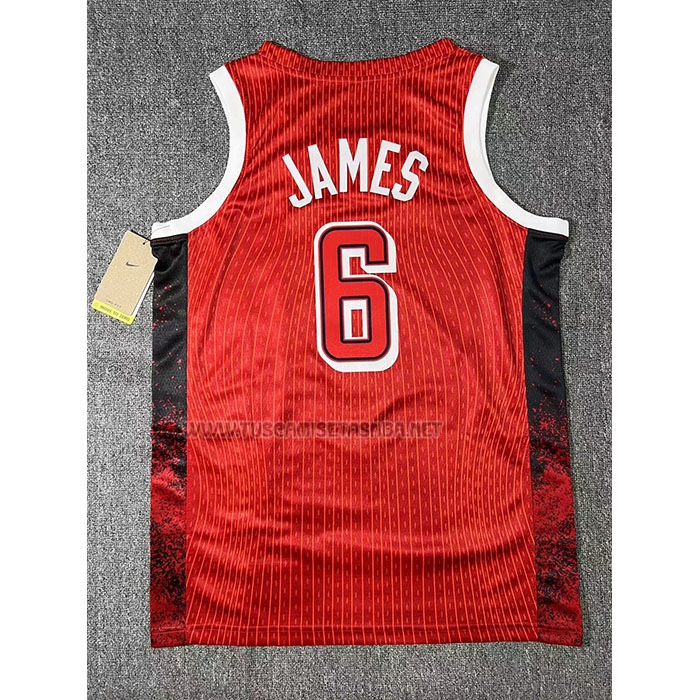 Camiseta LeBron James NO 6 USA 2024 Juegos Olimpicos Rojo